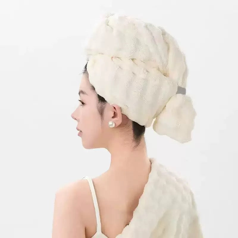 1pc Wide-tailed Large Dry Hair Cap, Super Absorbent Quick-drying Women's Shower Cap, Headscarf, Towel.