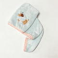 Cartoon Turkish Dog Dry Hair Cap, Super Absorbent Quick-Drying Headscarf, Thickened Coral Fleece Shower Cap, Common for Home Hotels