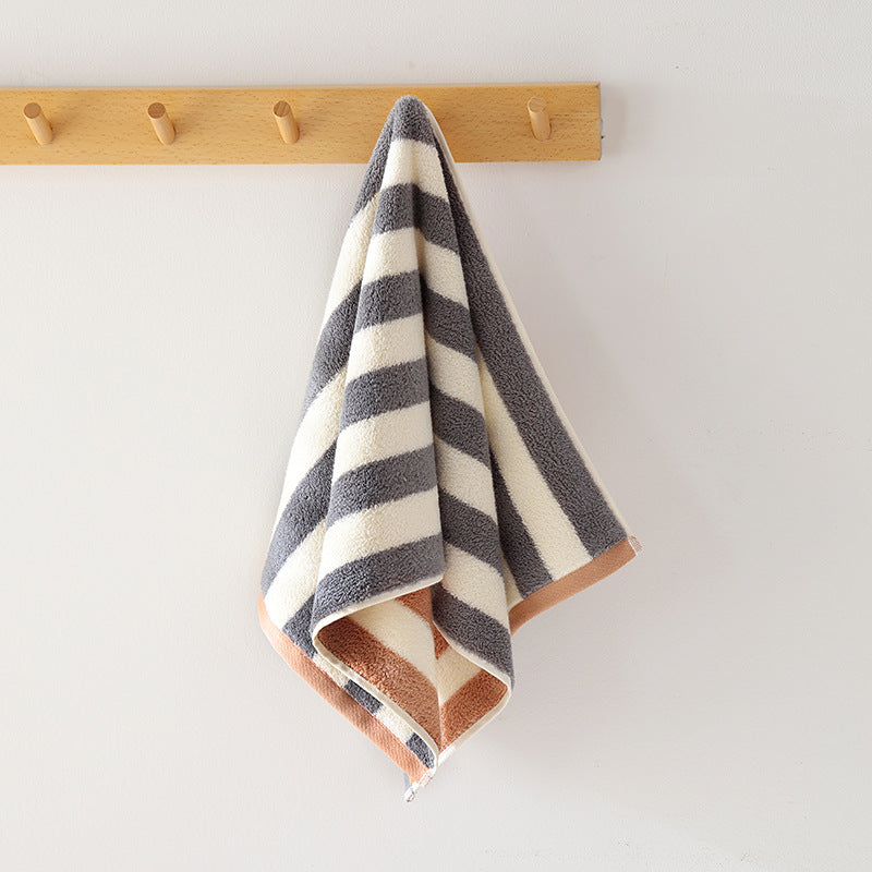 Striped Hand Towel Set, 4pcs, Untwisted Process for Greater Softness, Hollow Yarn for Lighter Weight, Quick-drying and Super Absorbent- Yellow Stripes