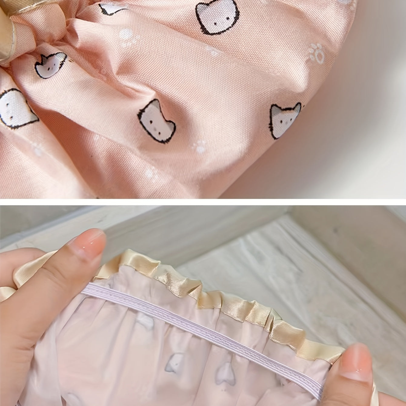 Double-layer Shower Cap Women's Waterproof Bath Cap For Smoke Hair Mask Special Shower Cap