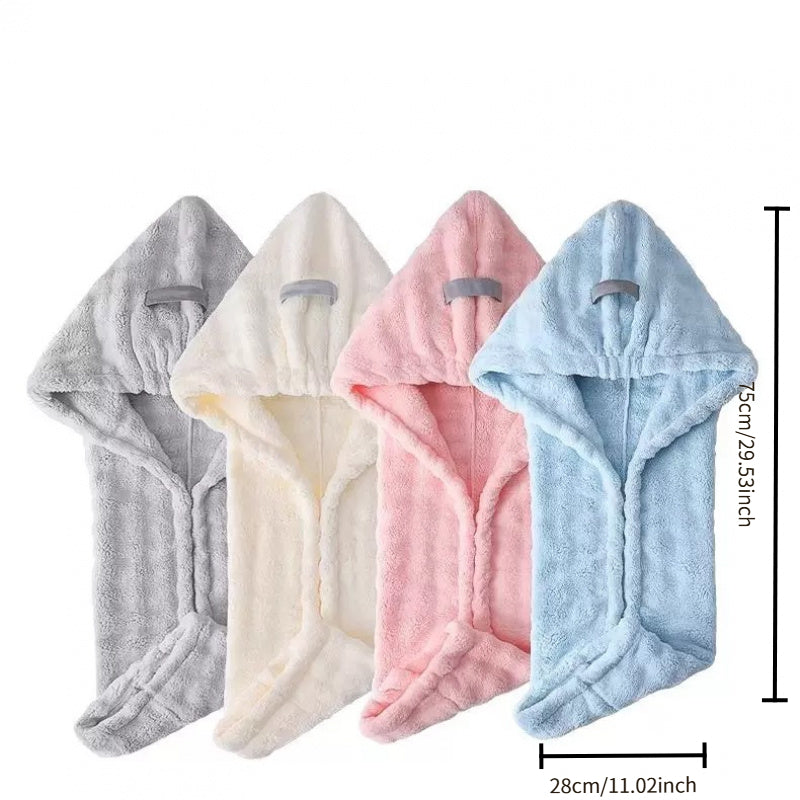 1pc Wide-tailed Large Dry Hair Cap, Super Absorbent Quick-drying Women's Shower Cap, Headscarf, Towel.