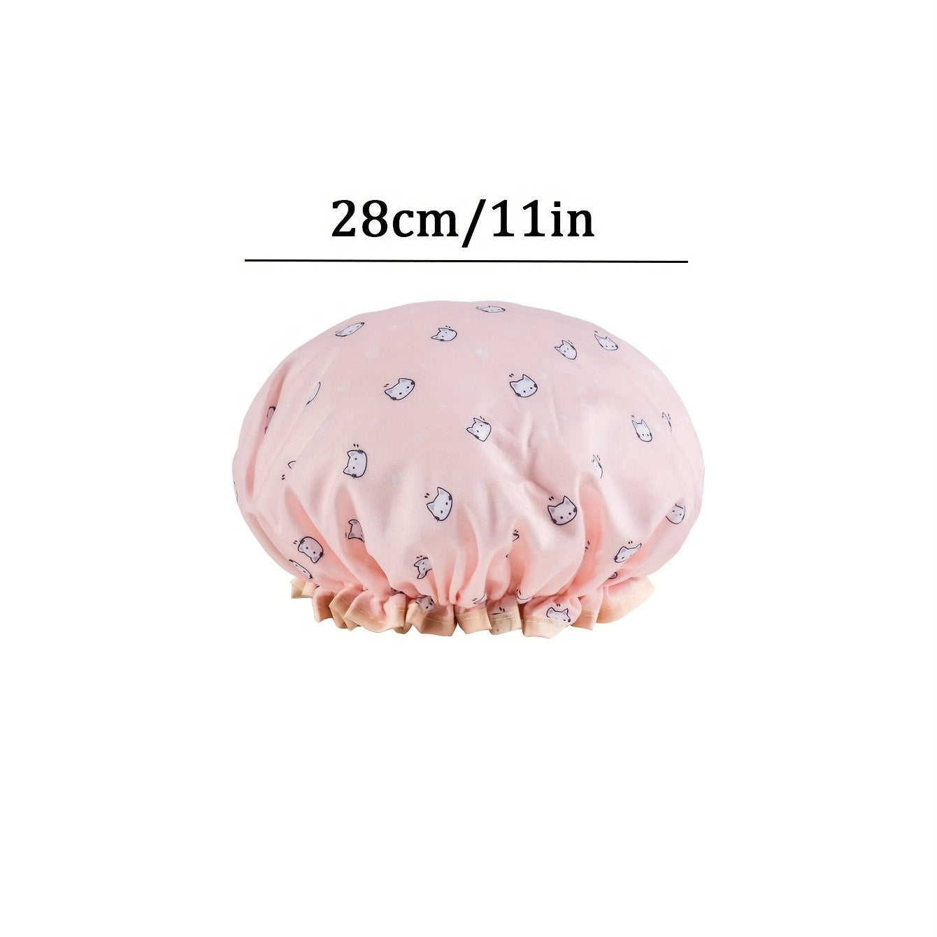 Double-layer Shower Cap Women's Waterproof Bath Cap For Smoke Hair Mask Special Shower Cap