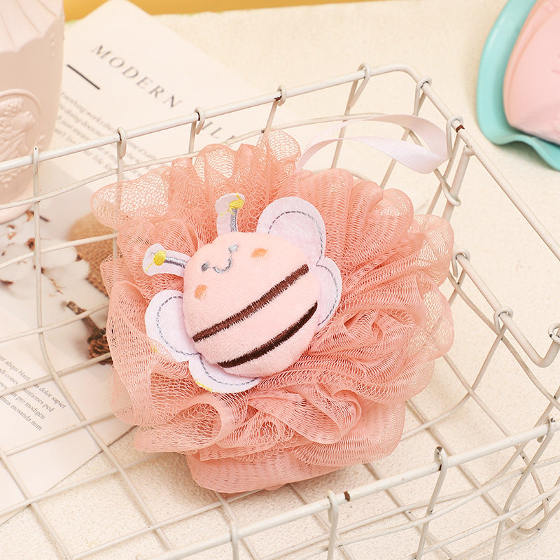 New Little Bee Bath Ball Super Soft Foaming Net Non-Loose Bath Ball Cute Rubbing Bath Bath Ball Bath Flower