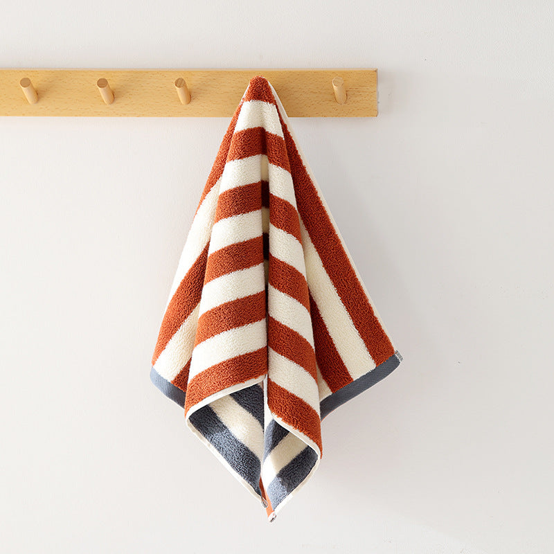 Striped Hand Towel Set, 4pcs, Untwisted Process for Greater Softness, Hollow Yarn for Lighter Weight, Quick-drying and Super Absorbent- Yellow Stripes