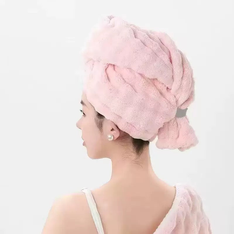 1pc Wide-tailed Large Dry Hair Cap, Super Absorbent Quick-drying Women's Shower Cap, Headscarf, Towel.