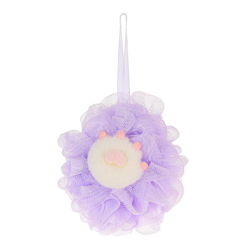 1pc New Bath Bomb Bath Bubble Ball Cute Large Super Soft Adult Scrub Bath Flower Shower Ball