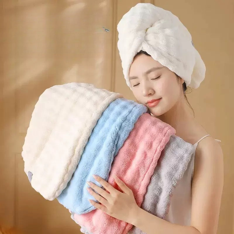 1pc Wide-tailed Large Dry Hair Cap, Super Absorbent Quick-drying Women's Shower Cap, Headscarf, Towel.